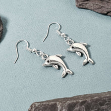 Load image into Gallery viewer, Dolphin Earrings Silver
