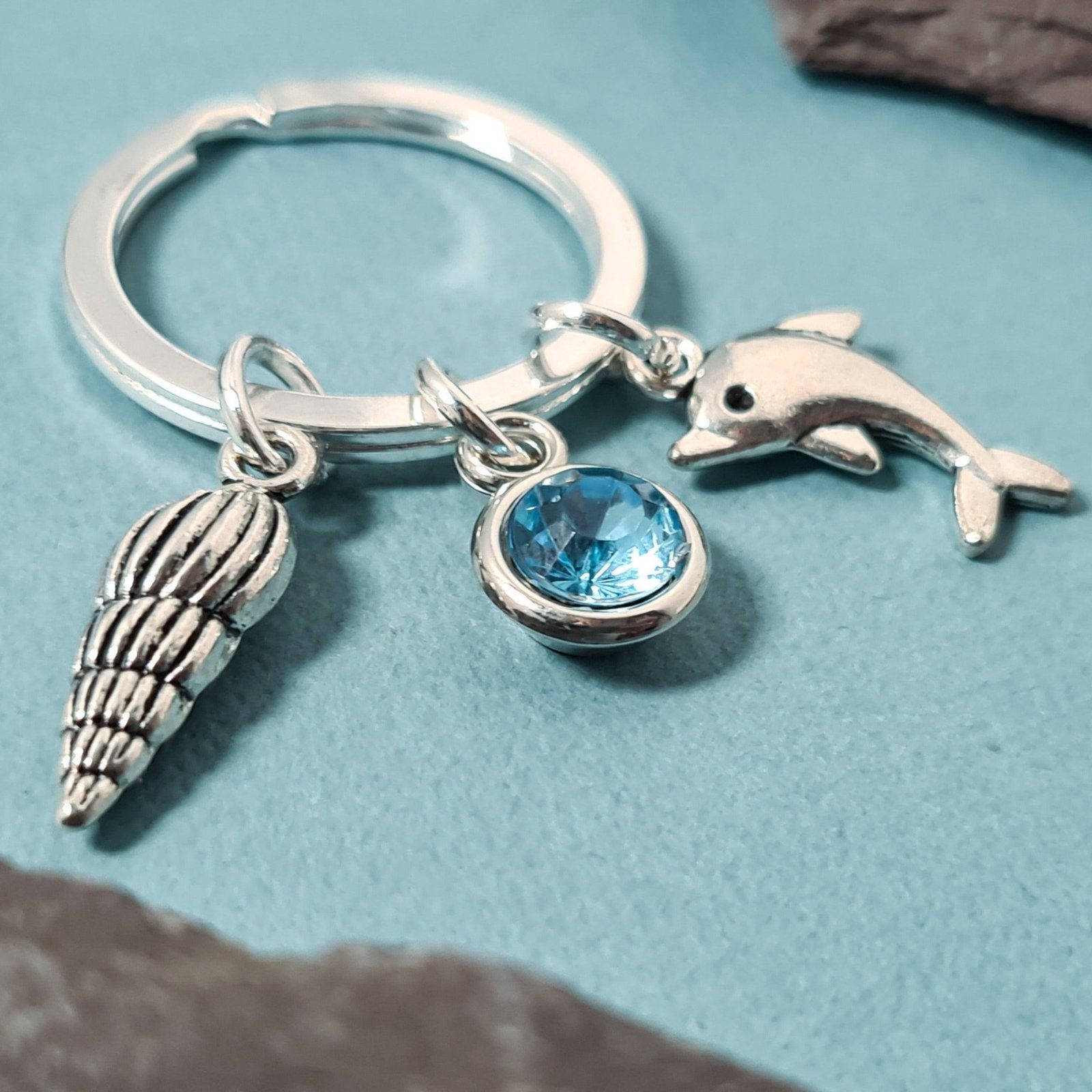 Dolphin Keyring Silver