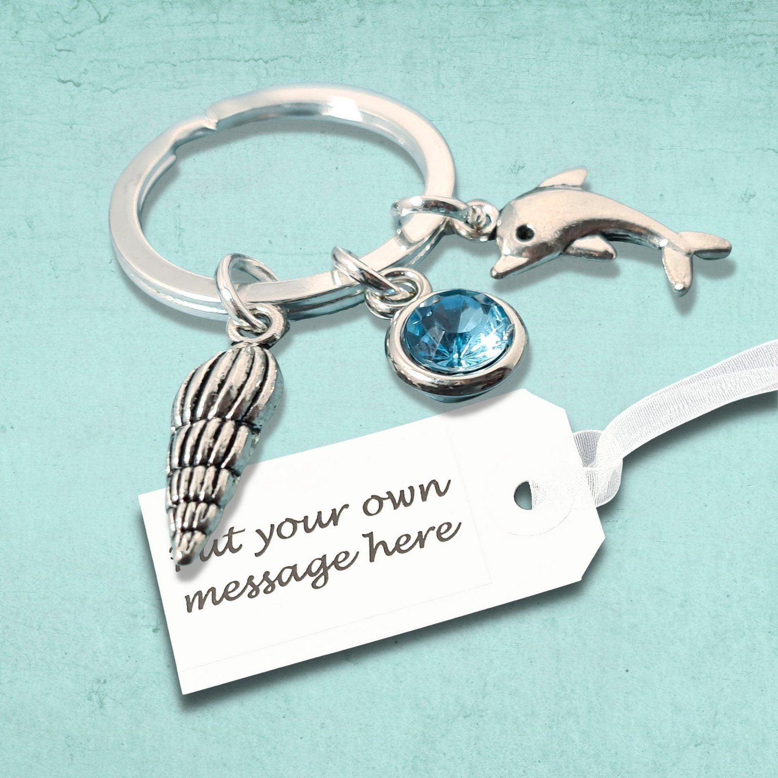 Dolphin Keyring Silver