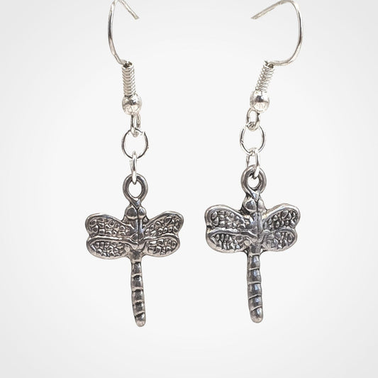 Dragonfly Earrings Silver