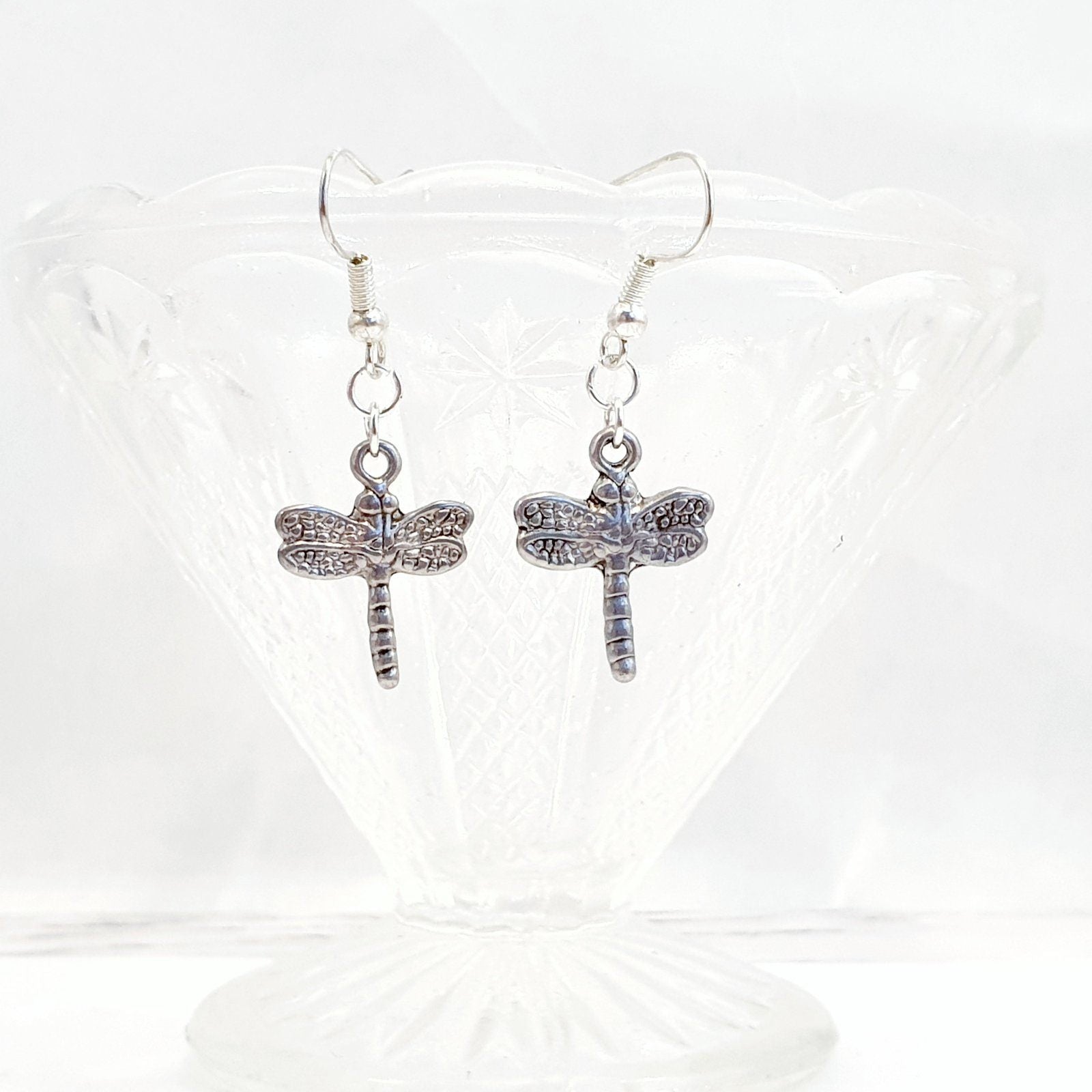 Dragonfly Earrings Silver