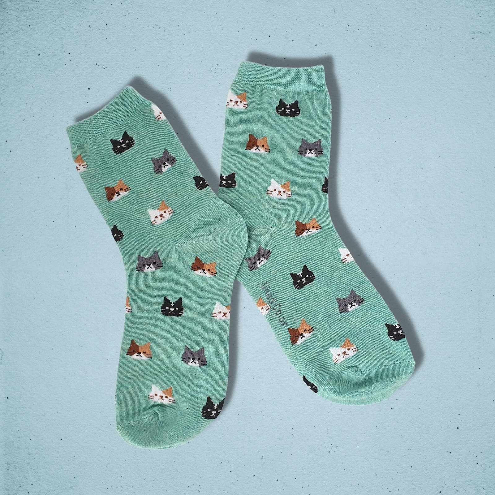 Dream Cat Socks Green