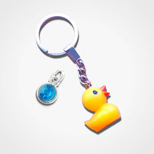Load image into Gallery viewer, Duck Keyring Silver
