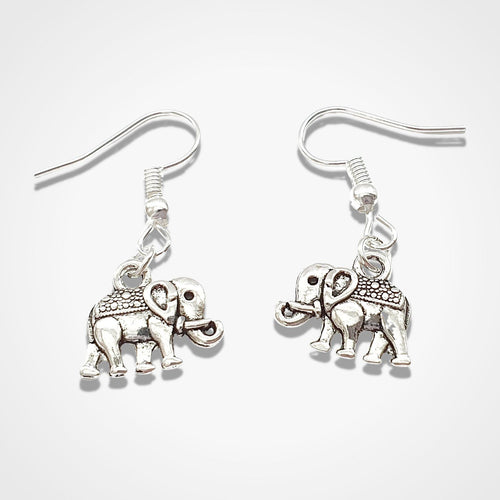 Elephant Earrings Silver