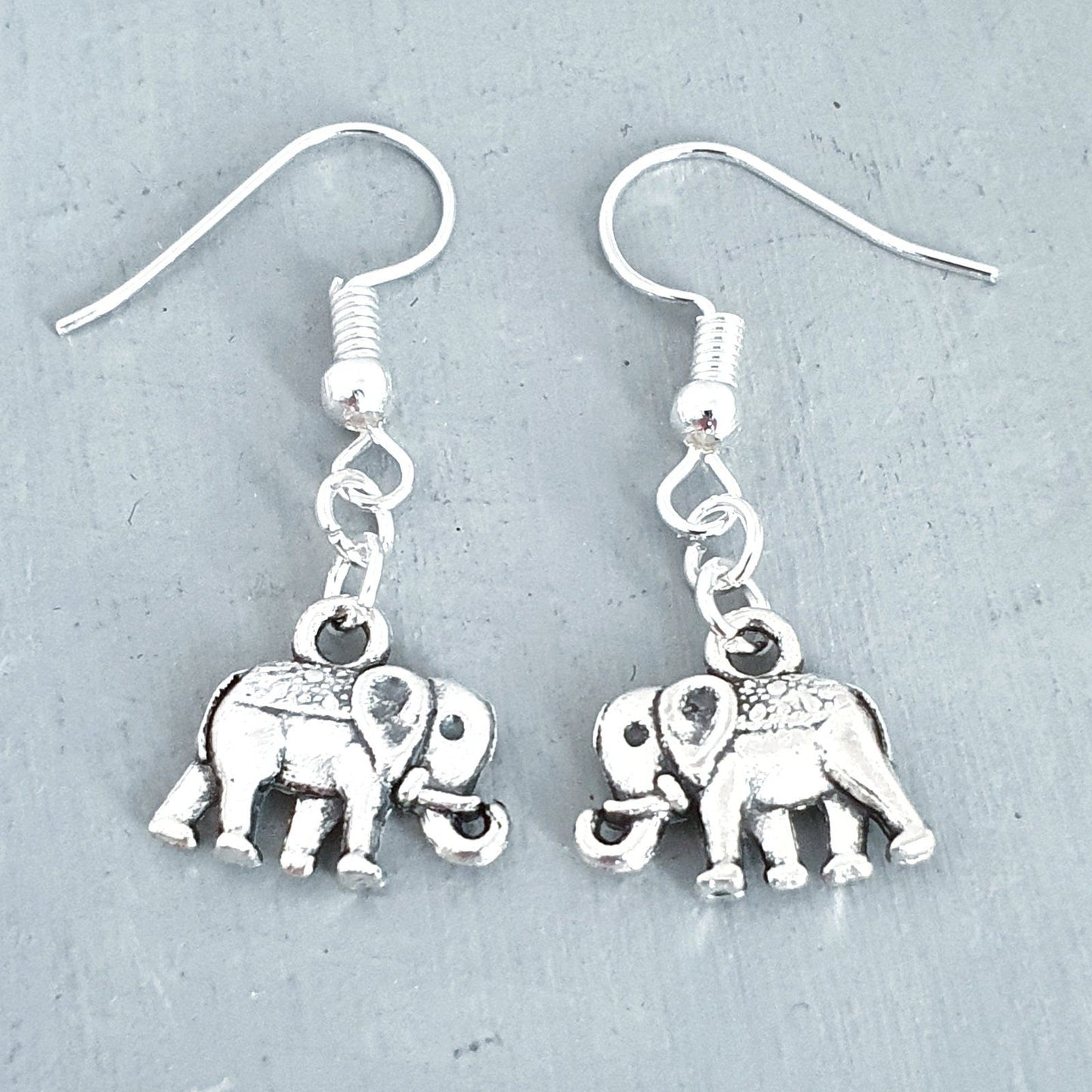 Elephant Earrings Silver