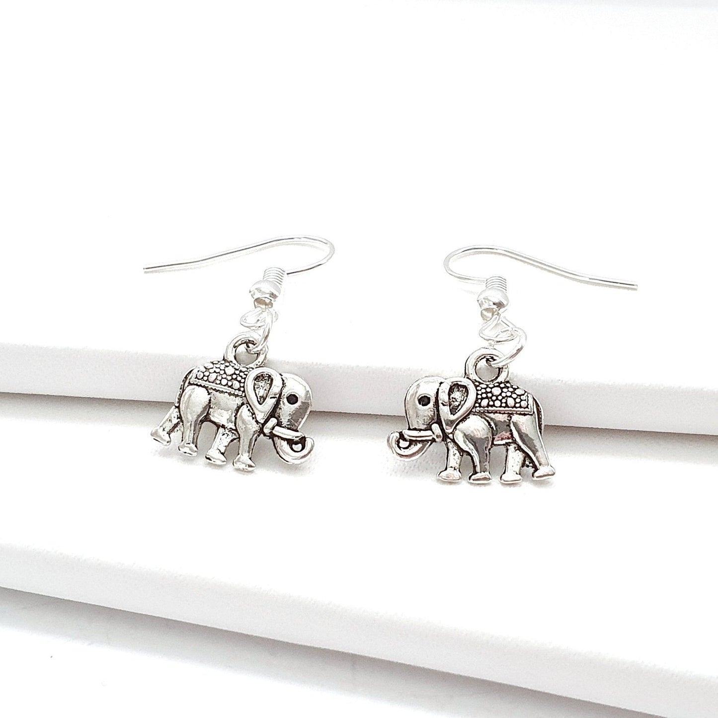 Elephant Earrings Silver