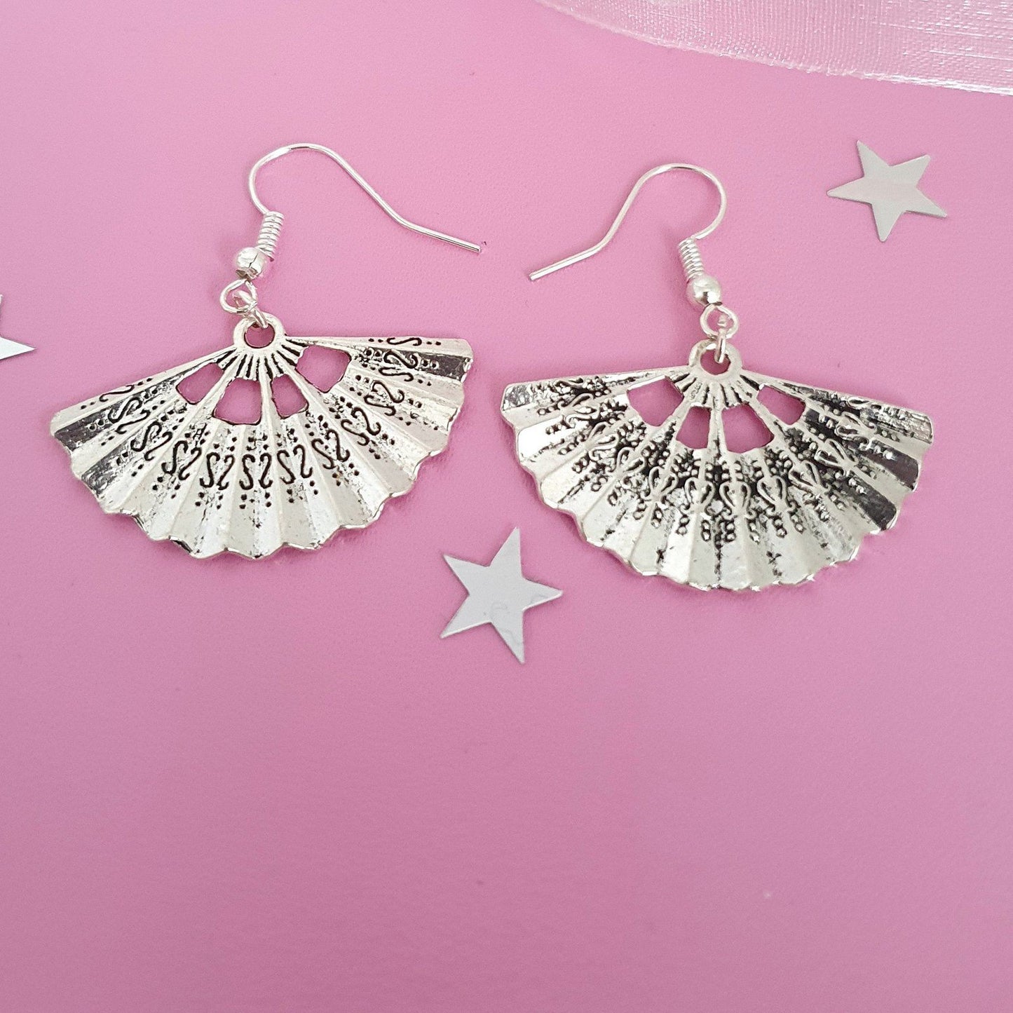 Fan Earrings Silver