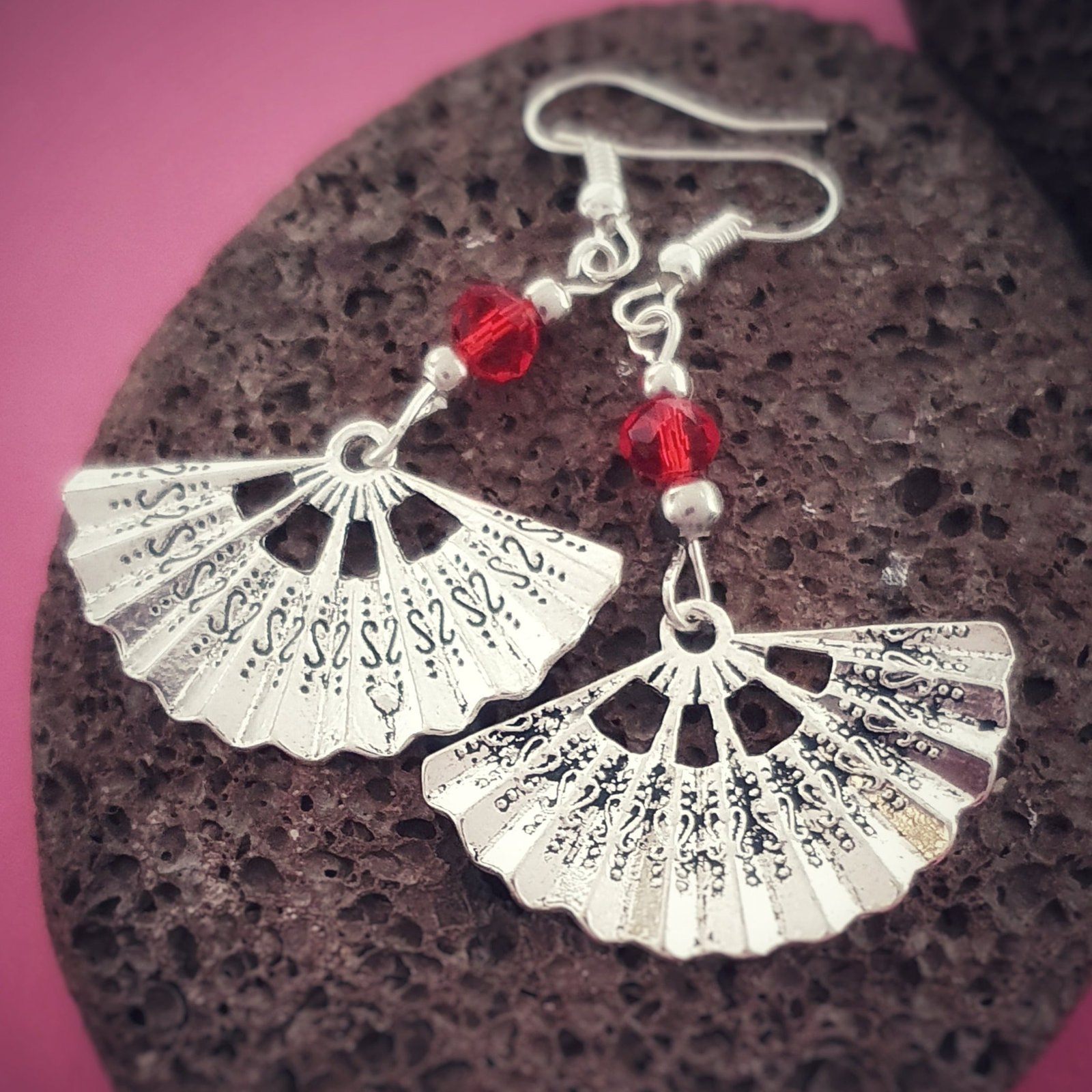Fan earrings Silver