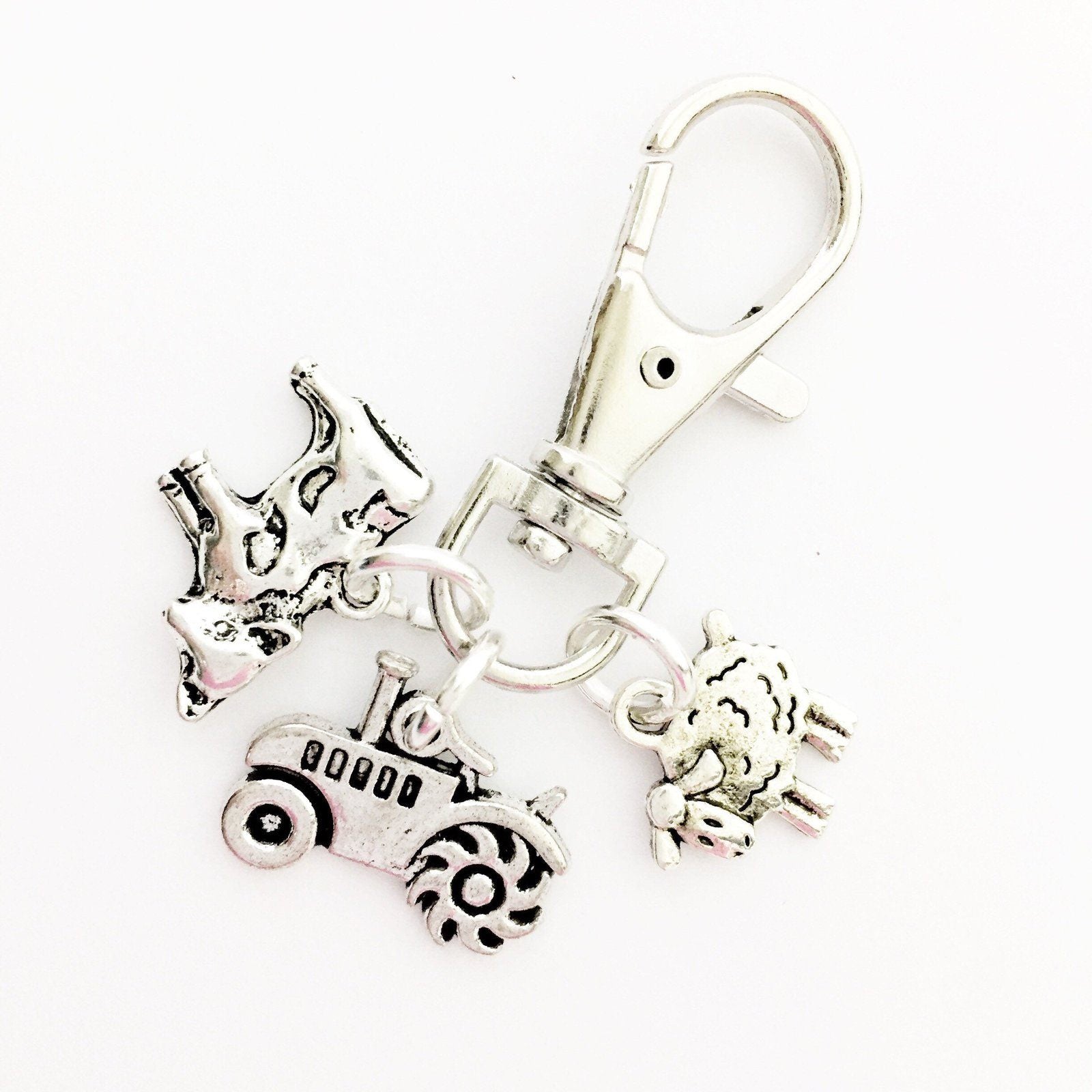 Farm Animal Bag Clip Silver