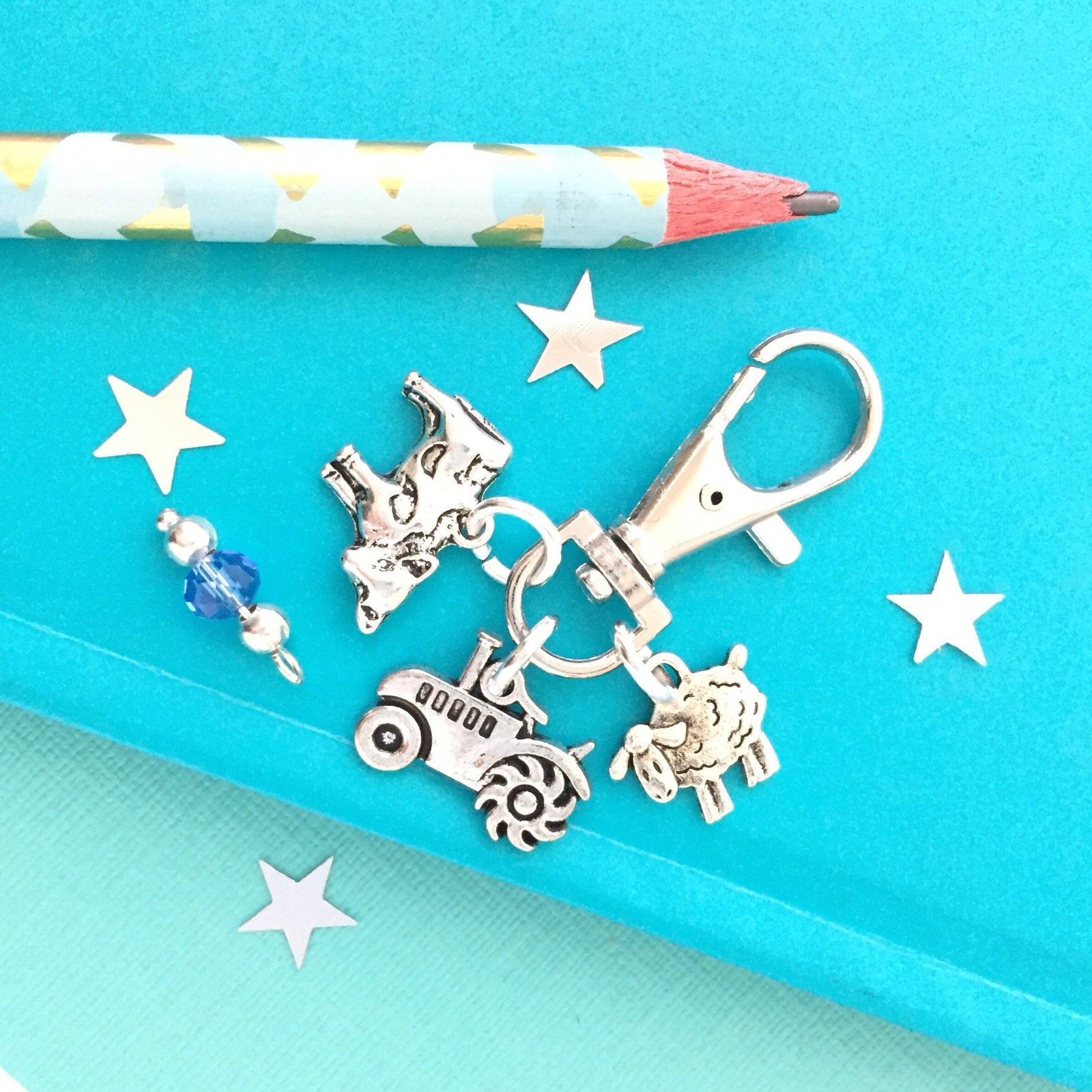 Farm Animal Bag Clip Silver