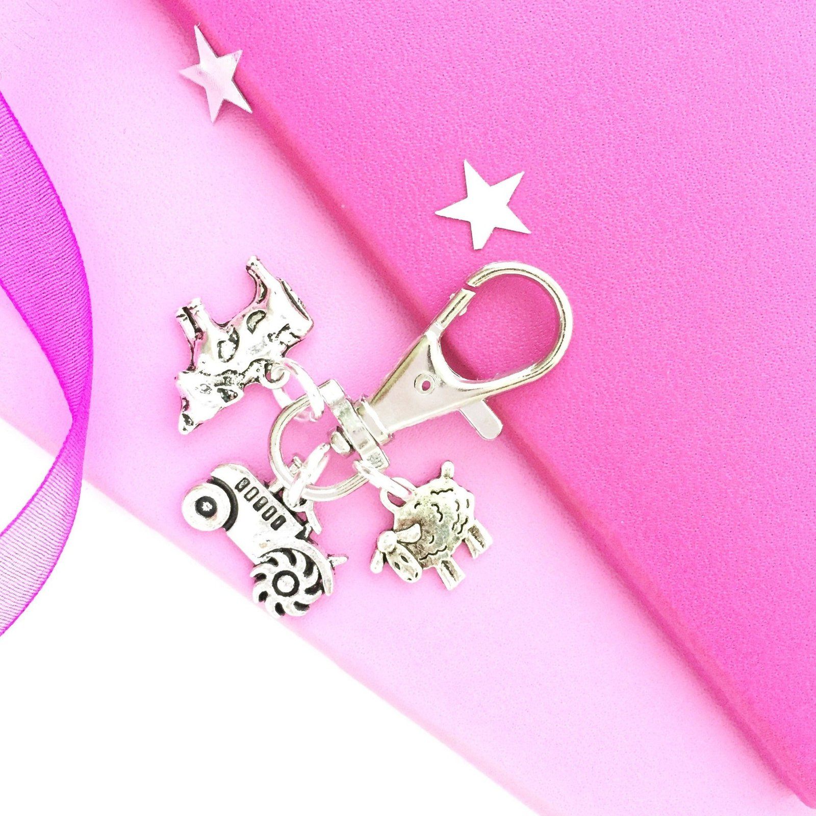 Farm Animal Bag Clip Silver