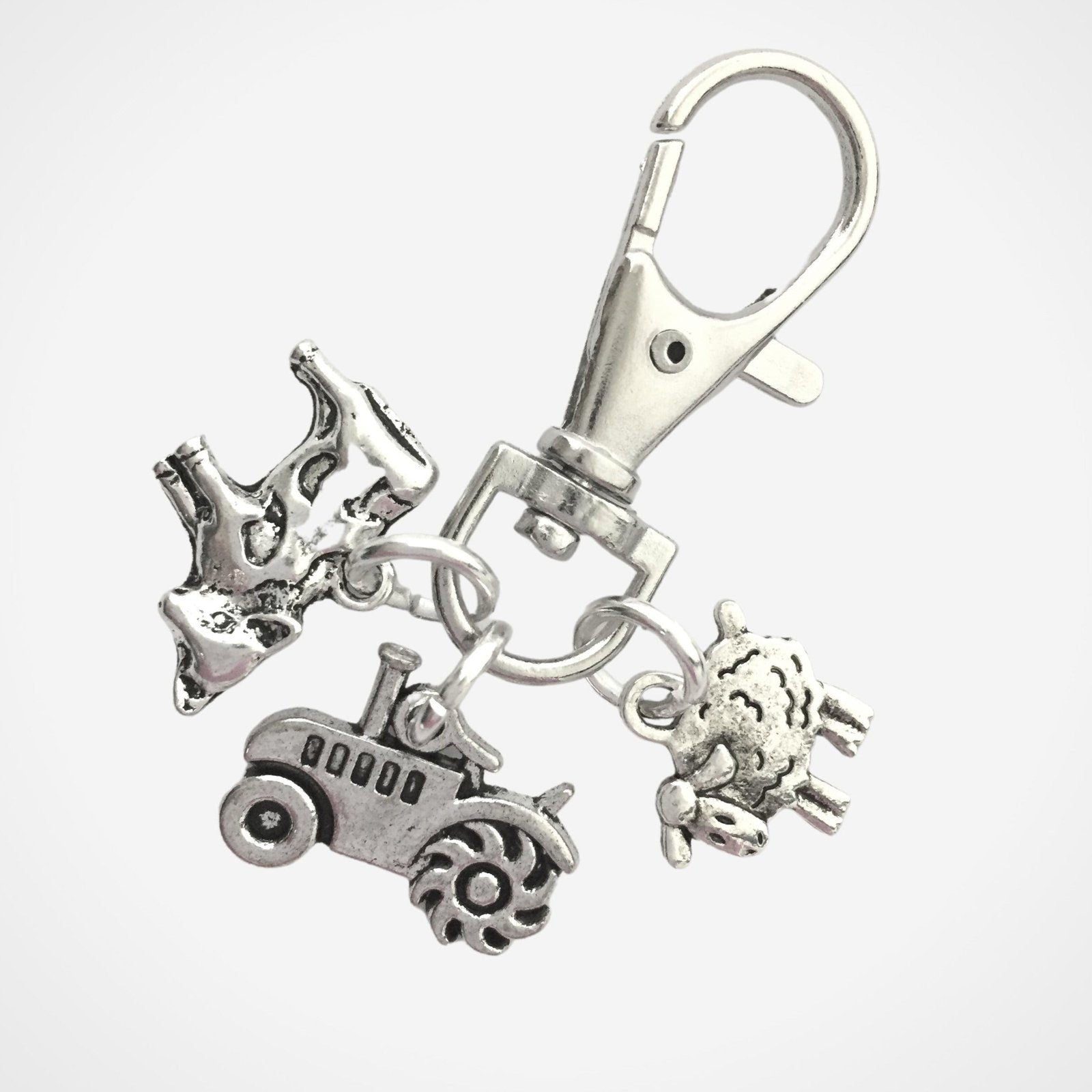 Farm Animal Bag Clip Silver