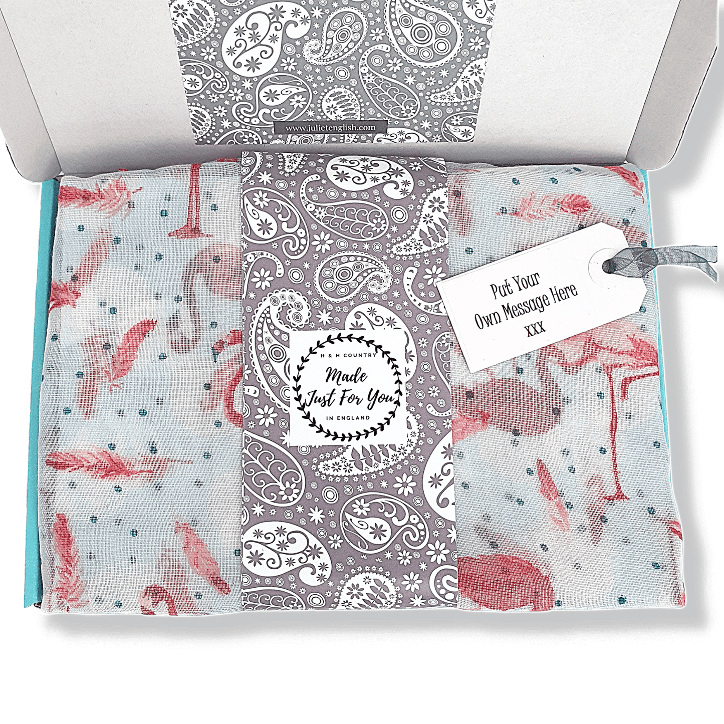 Flamingo Dotty Scarf Blue