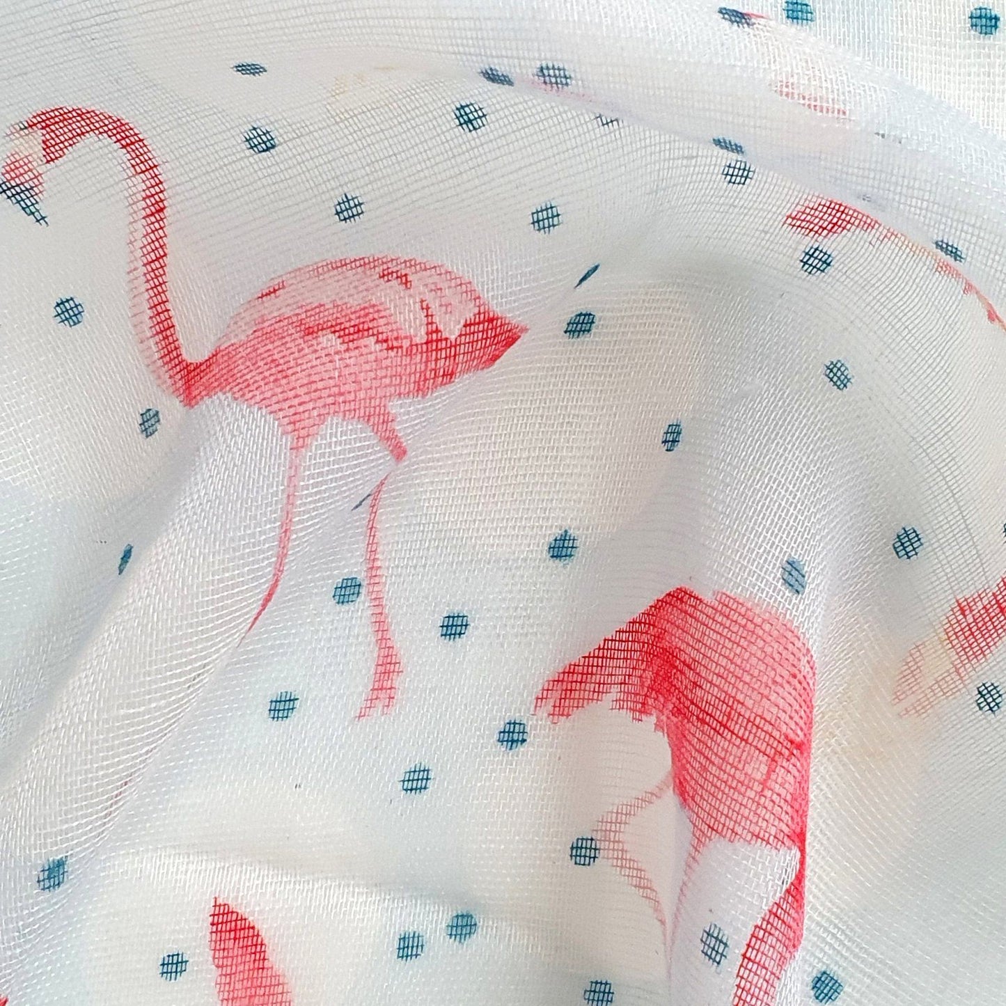 Flamingo Dotty Scarf Blue