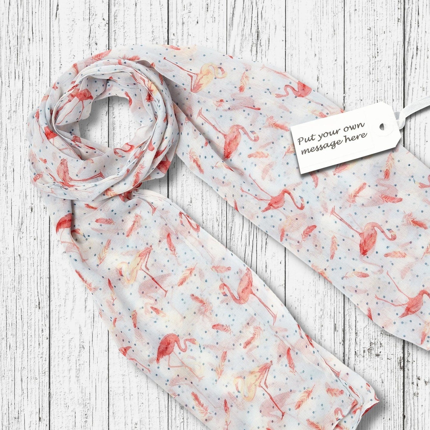 Flamingo Dotty Scarf Green