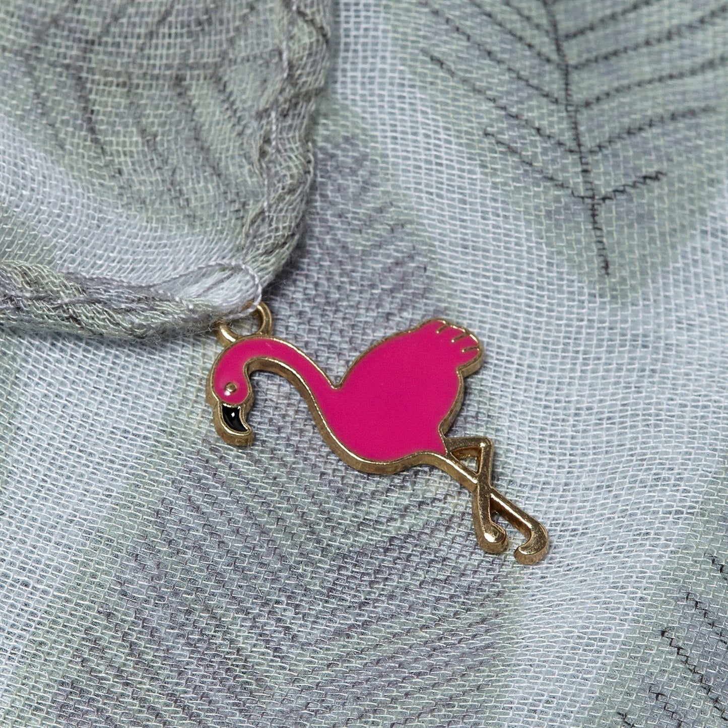 Flamingo Dotty Scarf Green
