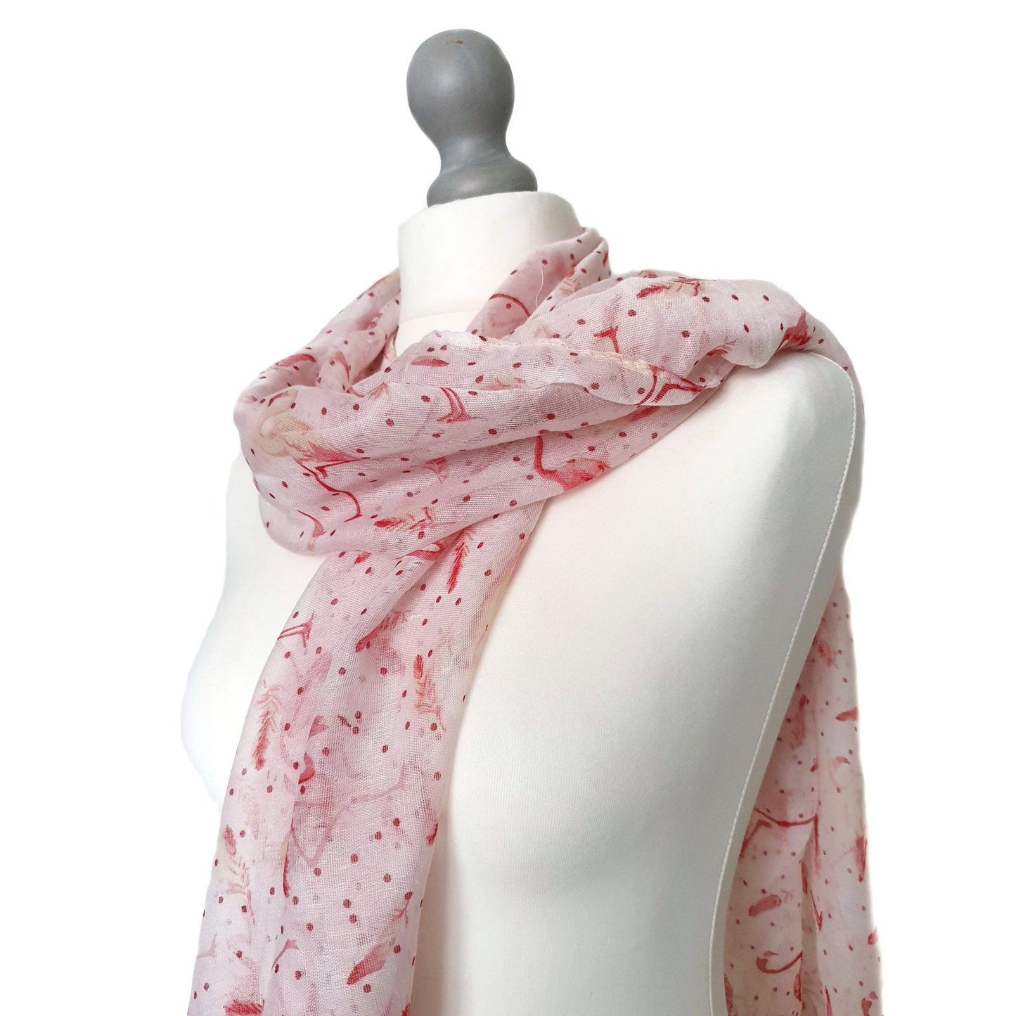 Flamingo Dotty Scarf Pink
