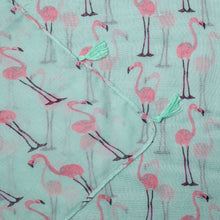 Load image into Gallery viewer, Flamingo Scarf Aqua
