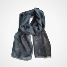 Load image into Gallery viewer, Foiled Constellation Scarf Green Rose Gold
