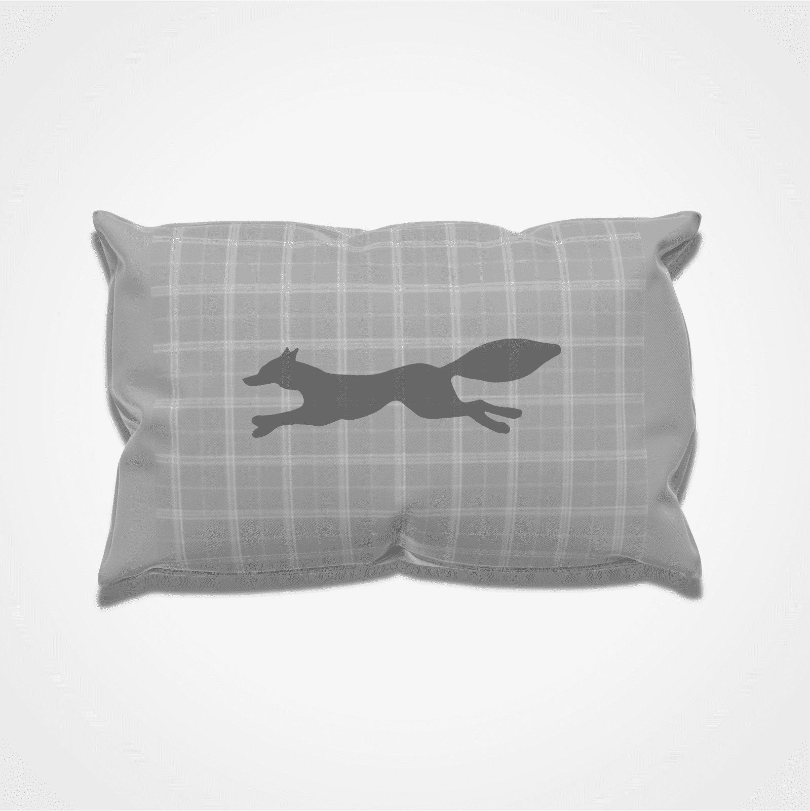 Fox Plaid Cushion Cover Grey