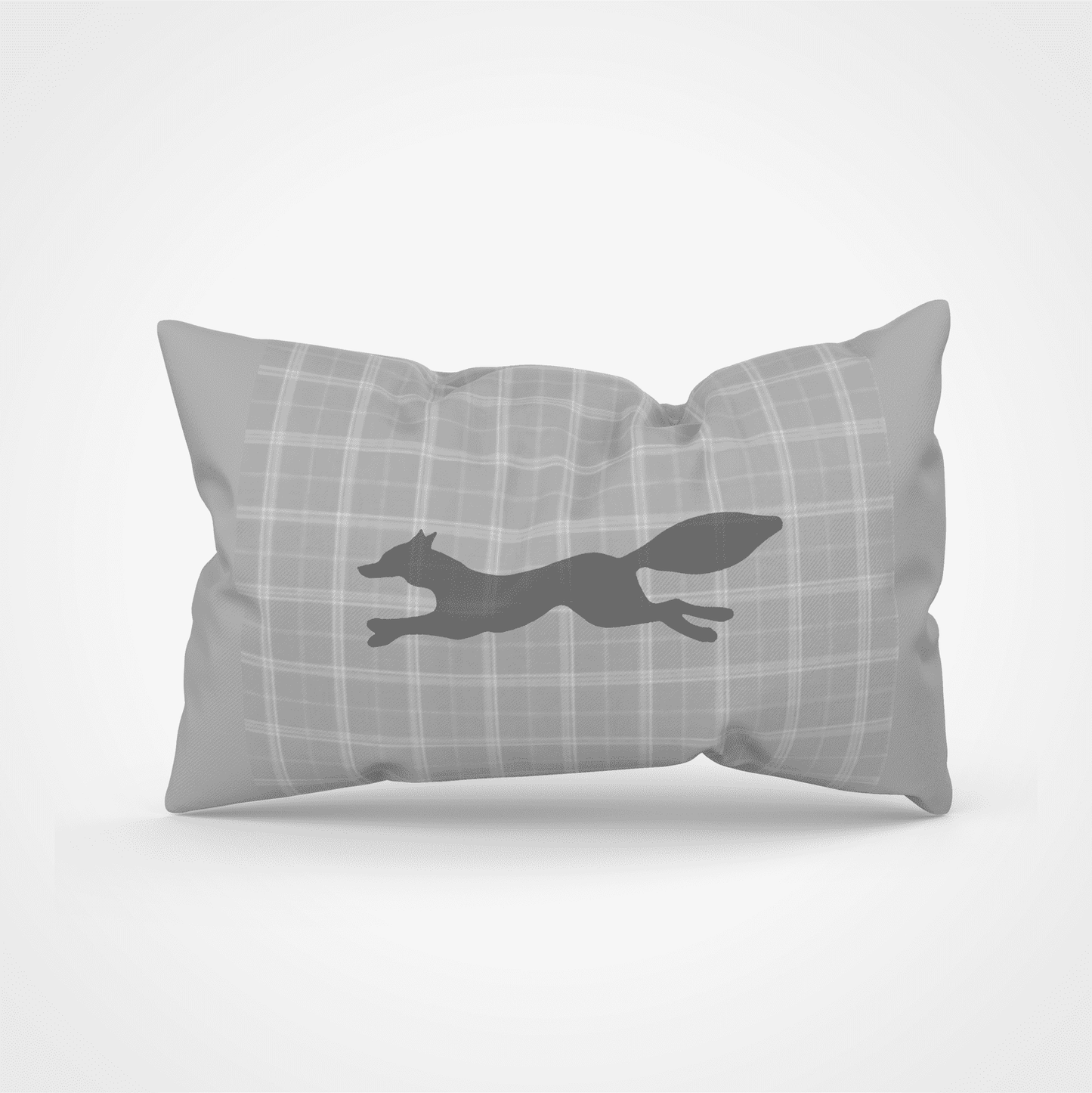 Fox Plaid Cushion Cover Grey