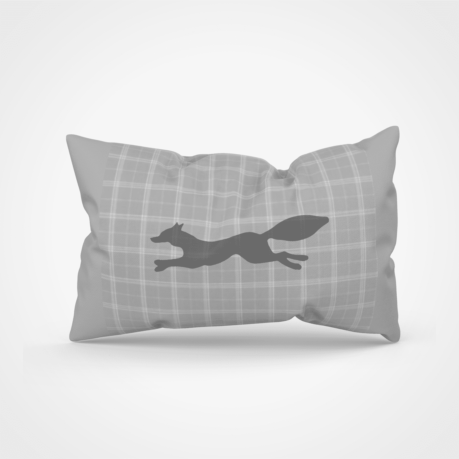 Fox Plaid Cushion Cover Grey