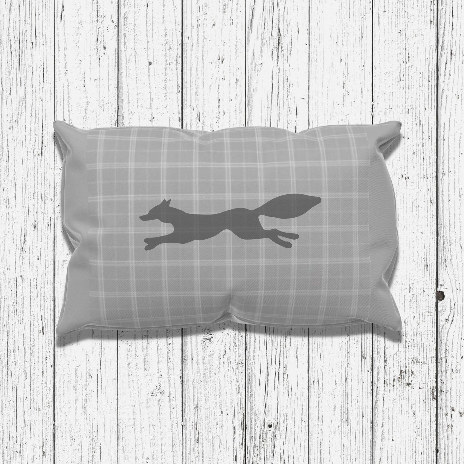Fox Plaid Cushion Cover Grey