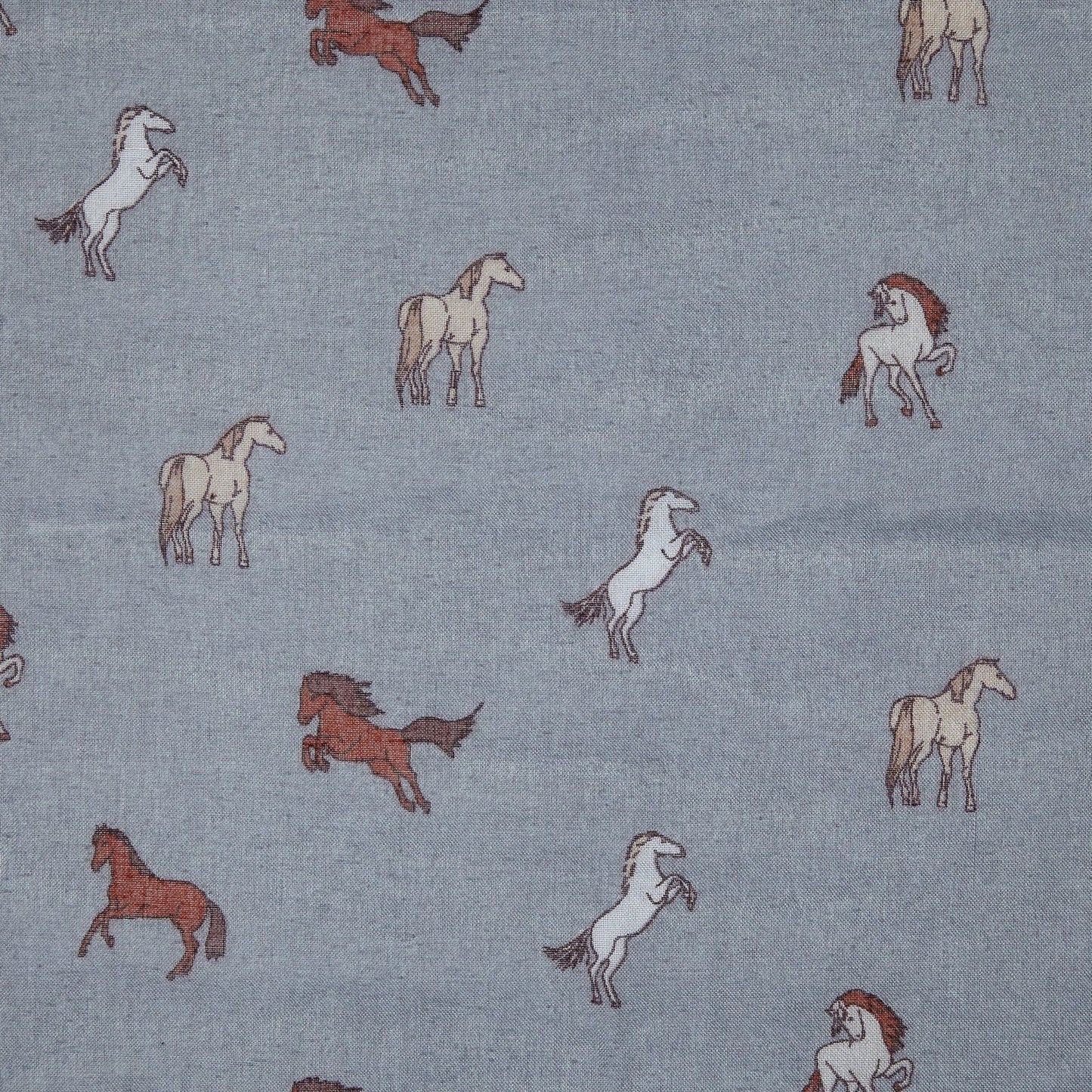 Frisky Horses Scarf Grey