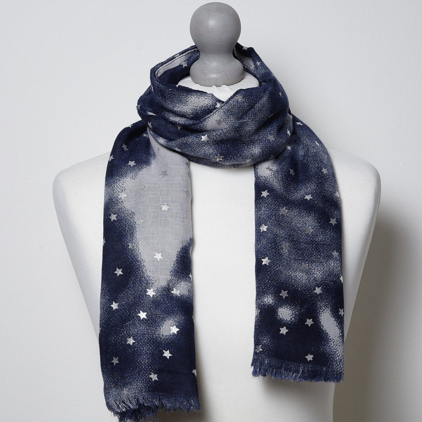 Galaxy Scarf Blue Silver