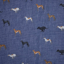 Load image into Gallery viewer, Gallivanting Greyhound Scarf Blue
