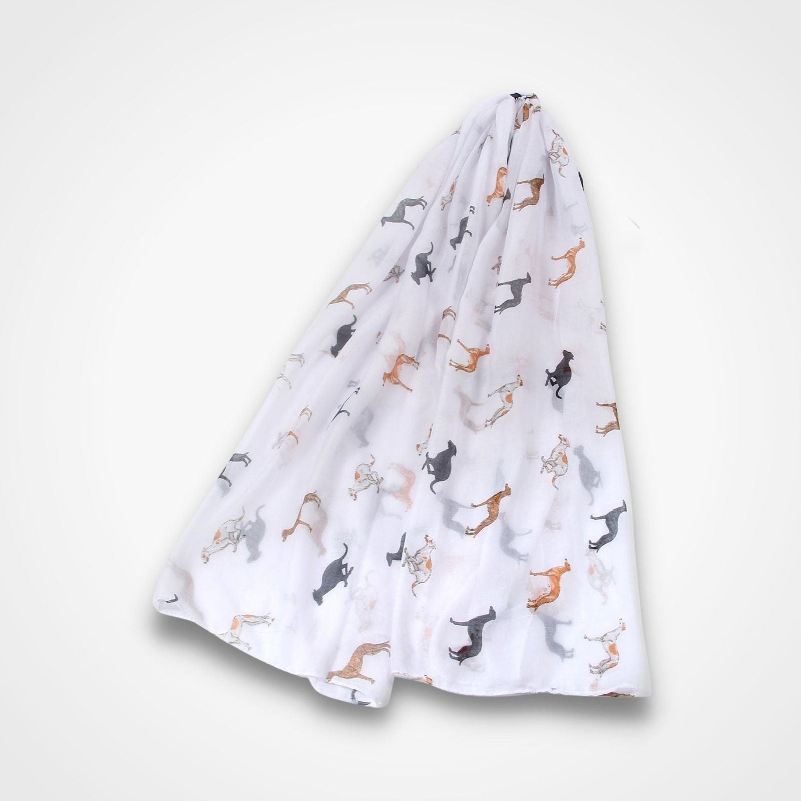 Gallivanting Greyhound Scarf White