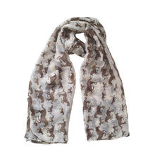Load image into Gallery viewer, Galloping Horses Scarf Taupe

