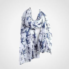 Load image into Gallery viewer, Galloping Horses Scarf White
