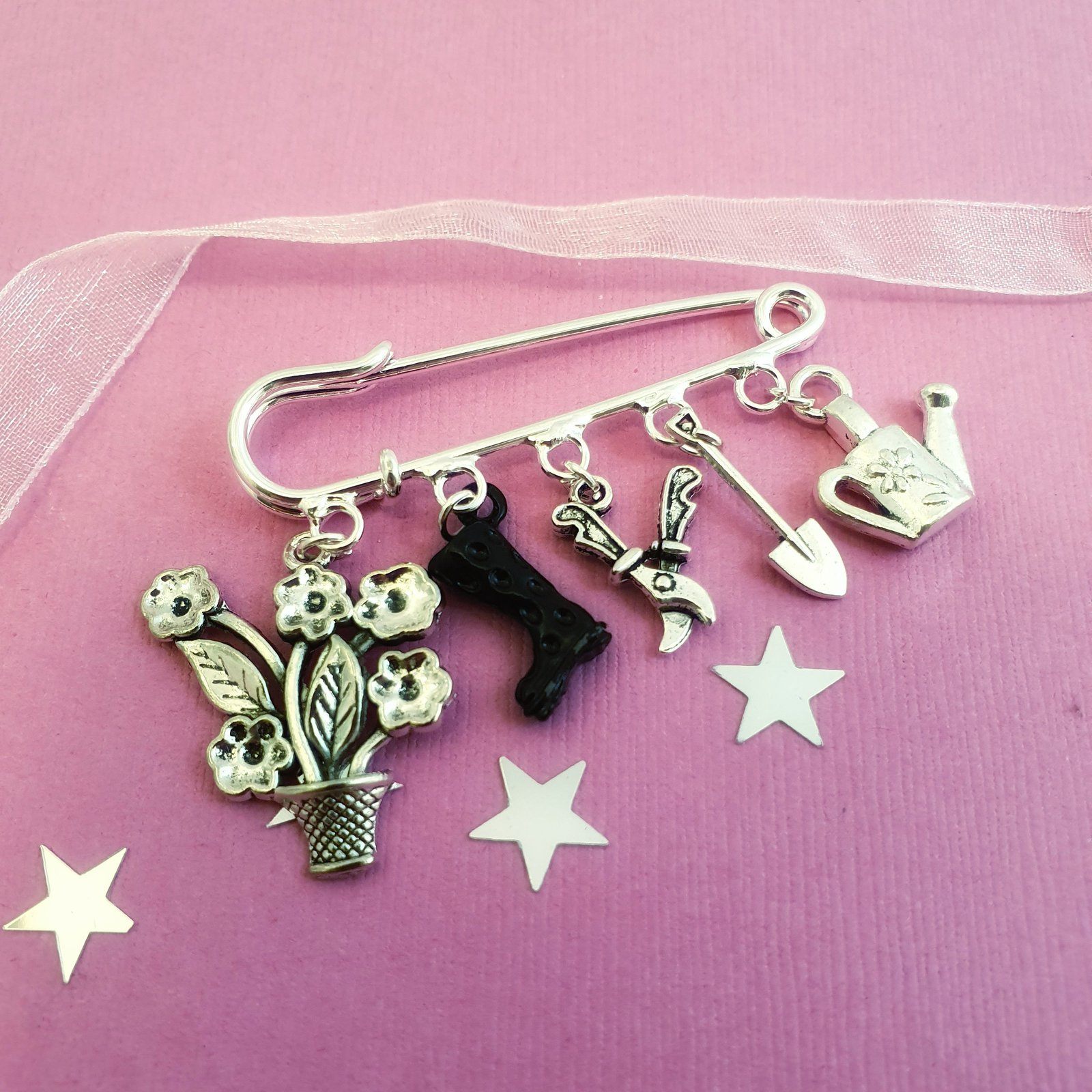 Gardeners Brooch Silver