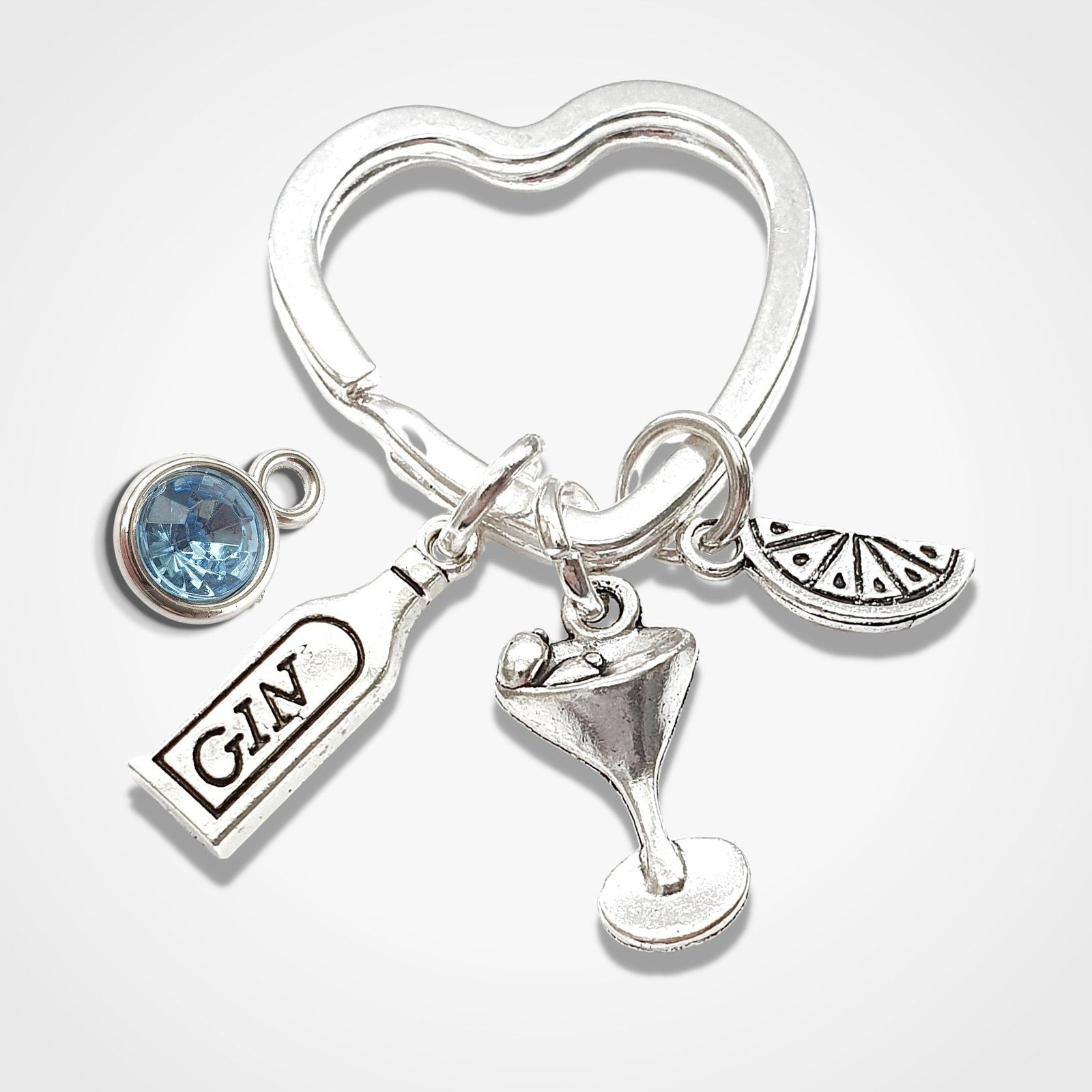 Gin Tonic Keyring Silver