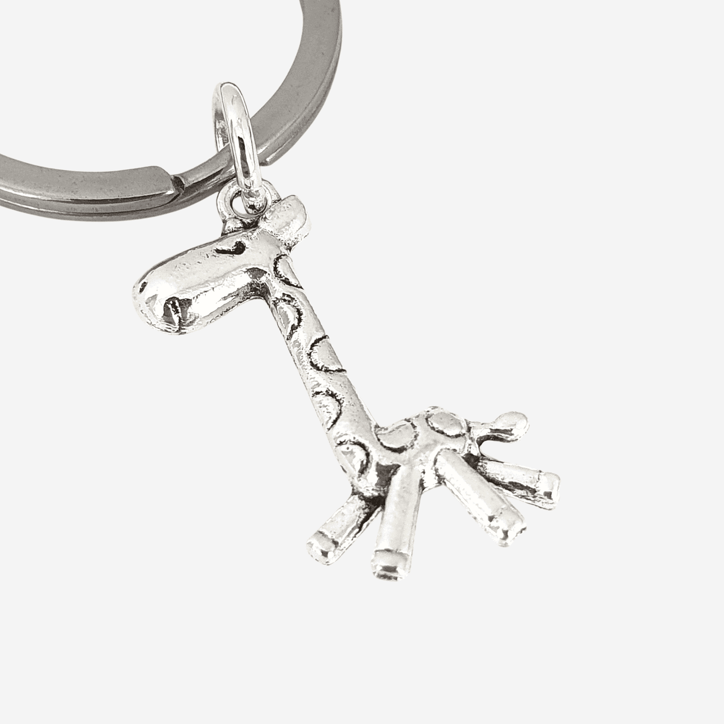 Giraffe Keyring Silver