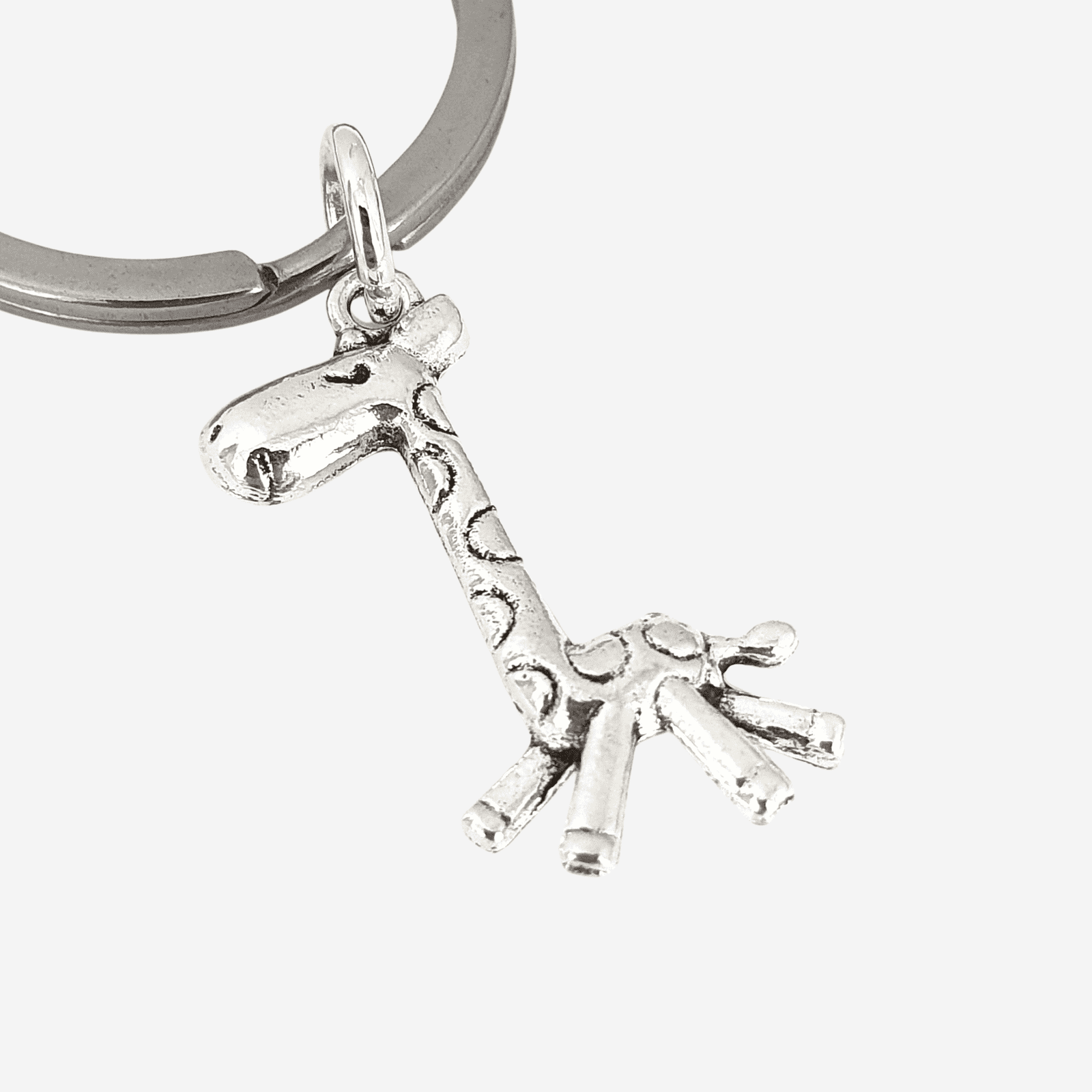 Giraffe Keyring Silver