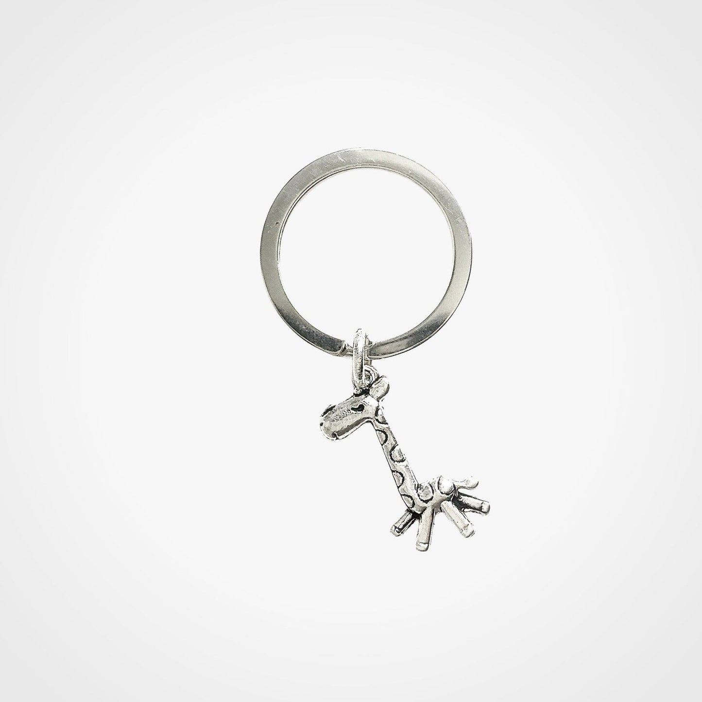 Giraffe Keyring Silver