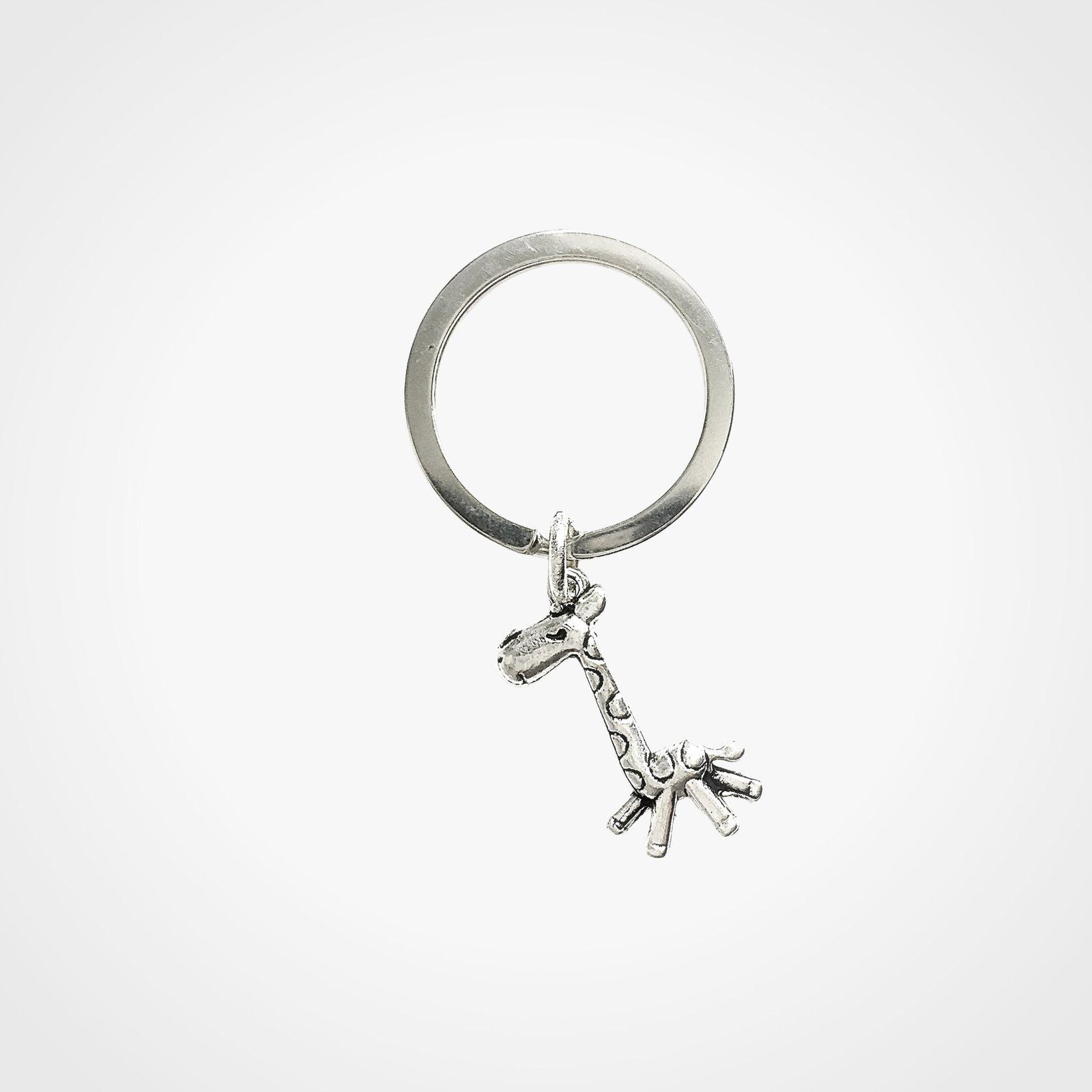 Giraffe Keyring Silver
