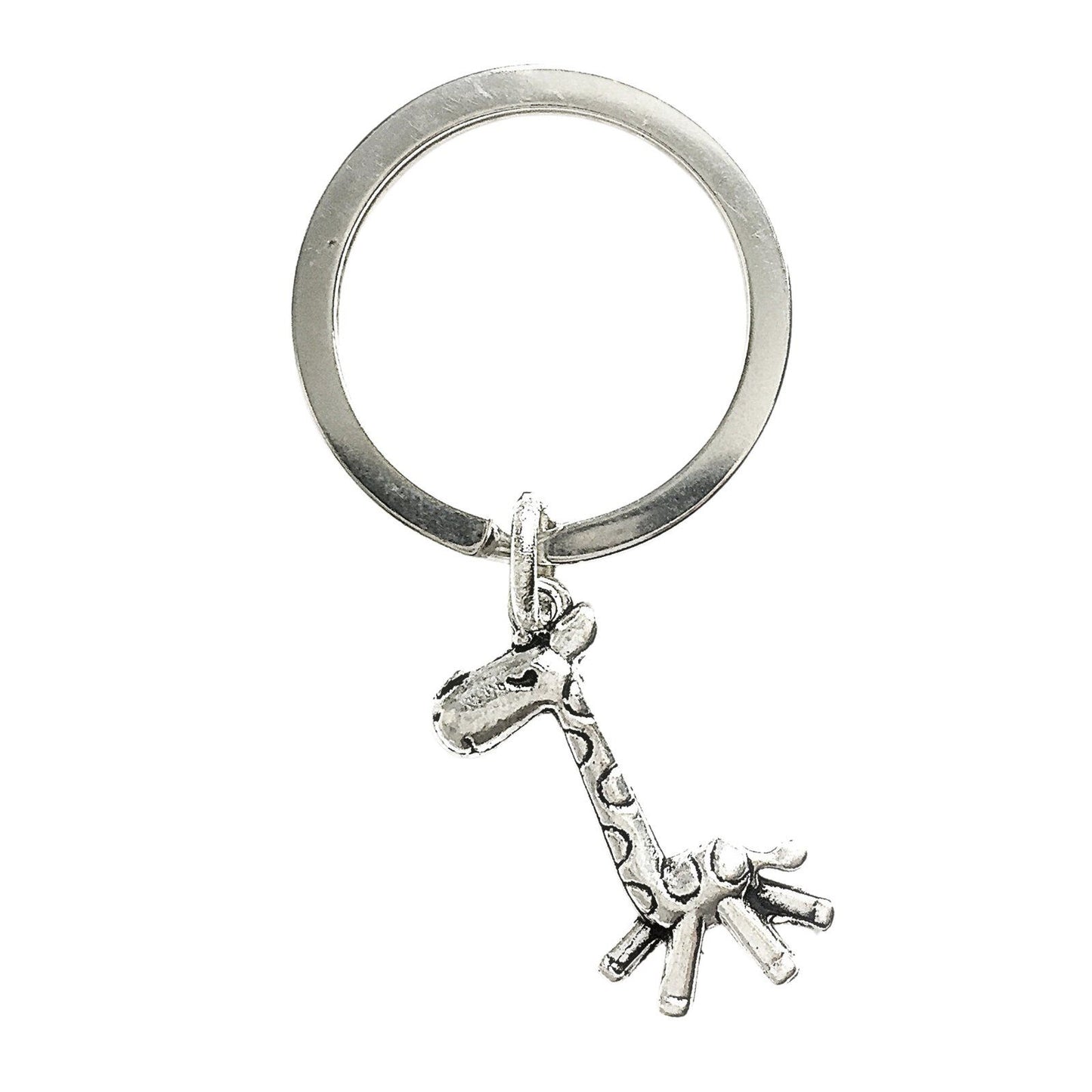 Giraffe Keyring Silver