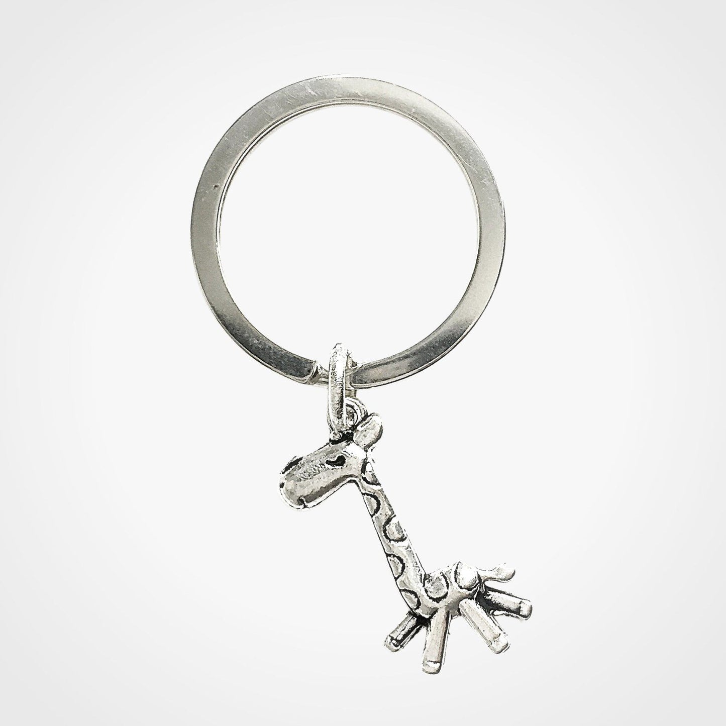 Giraffe Keyring Silver