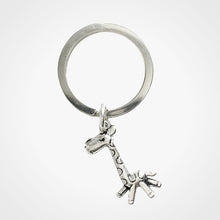 Load image into Gallery viewer, Giraffe Keyring Silver
