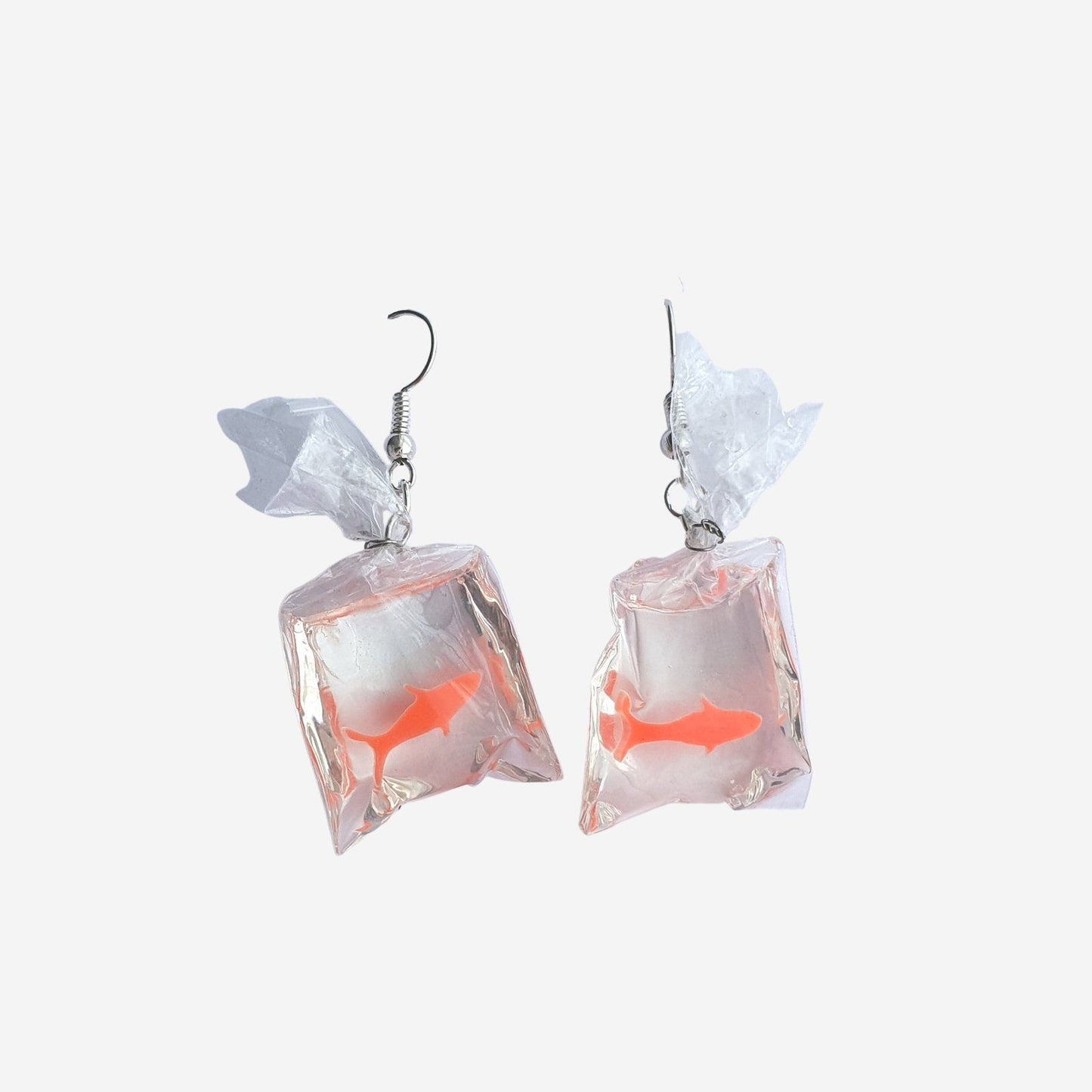 Goldfish Novelty Earrings Silver