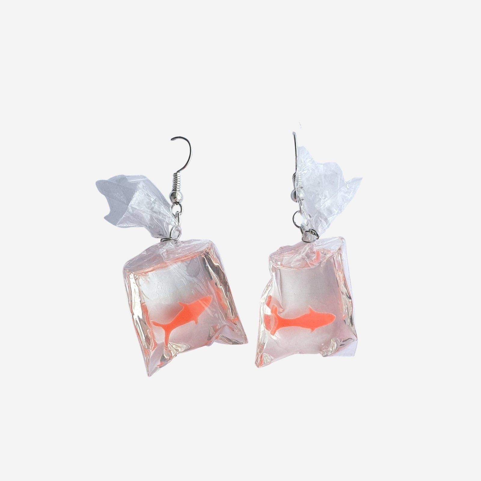 Goldfish Novelty Earrings Silver
