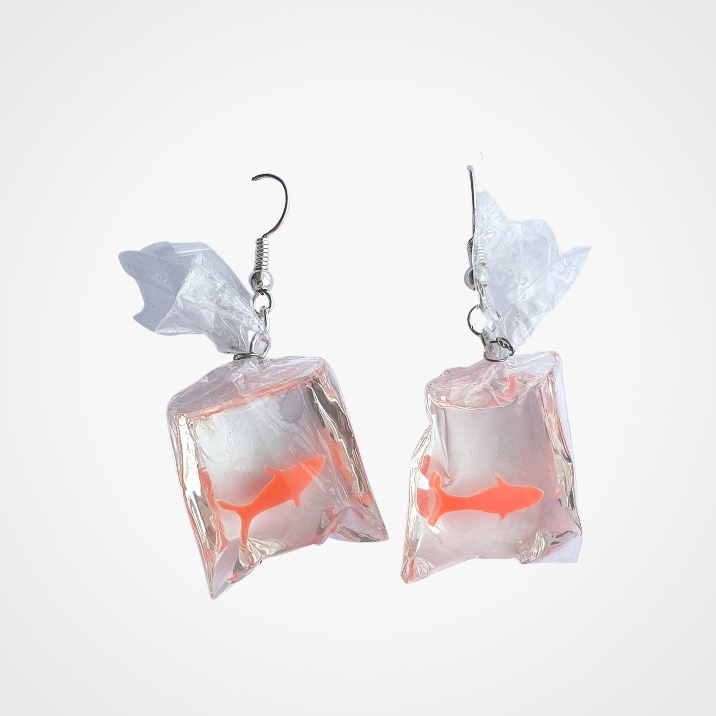 Goldfish Novelty Earrings Silver