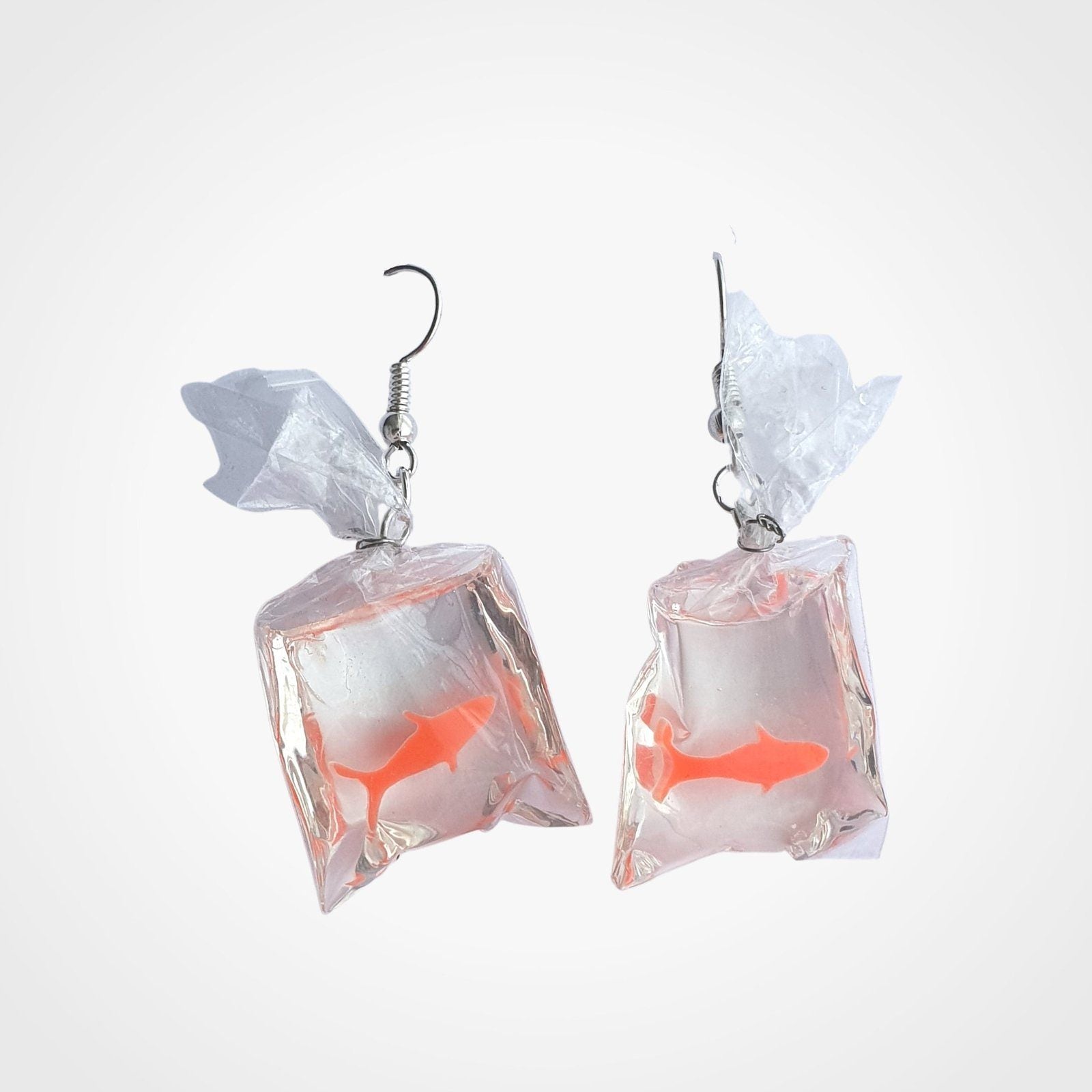 Goldfish Novelty Earrings Silver