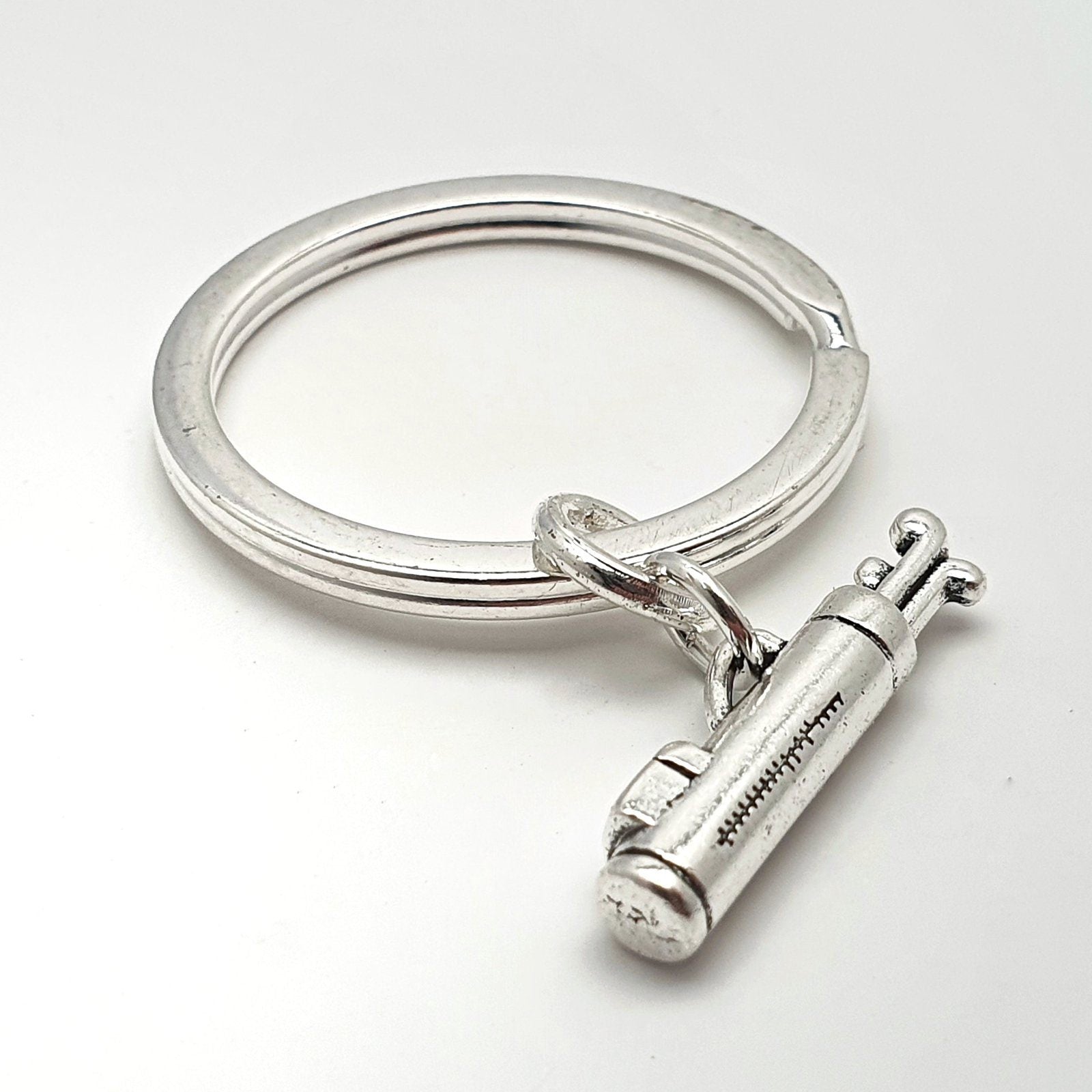 Golf Caddy Keyring Silver