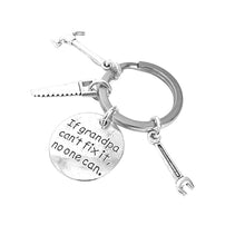 Load image into Gallery viewer, Grandpa Can Fix Tools Keyring Silver
