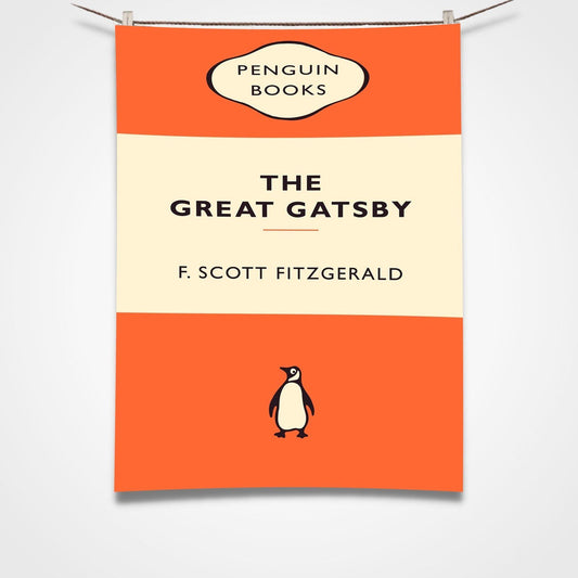 Great Gatsby Tea Towel Orange