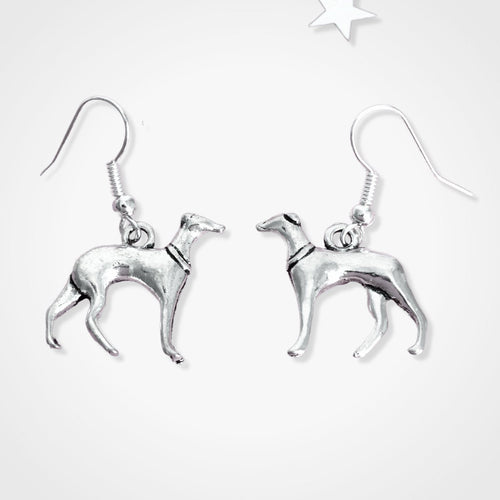 Greyhound Earrings Silver